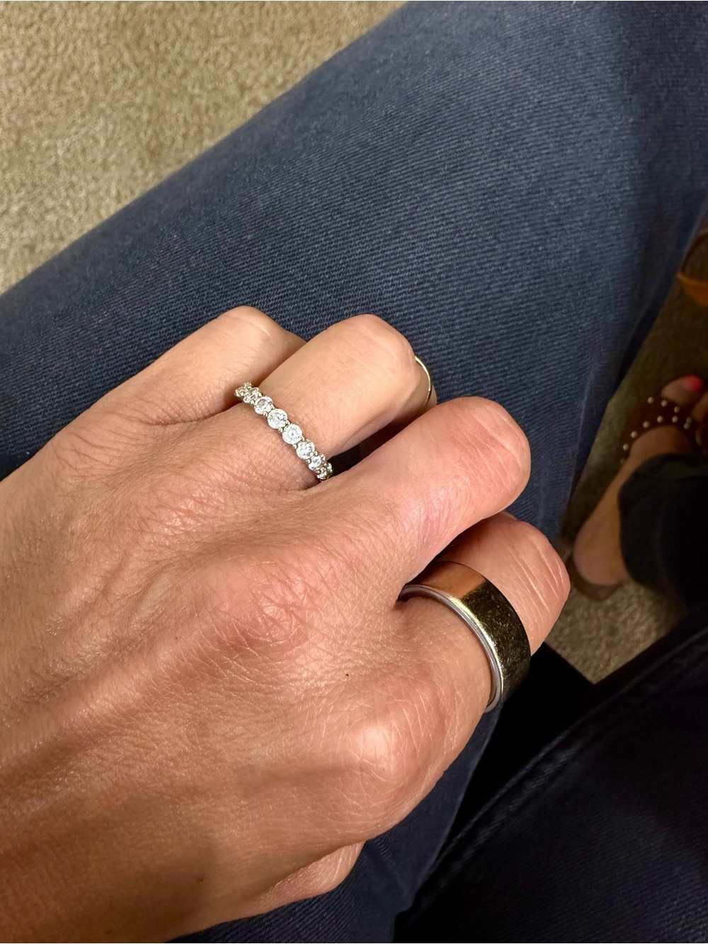 925 CZ Full Eternity Band size 5